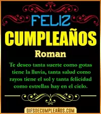Frases de Cumpleaños Roman